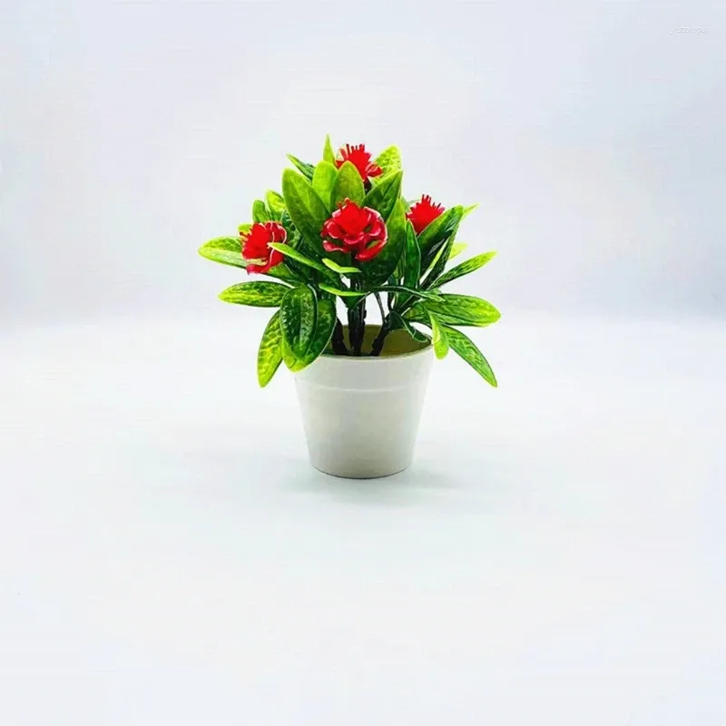 Fiori decorativi Pianta artificiale Falso in vaso Fiore Piante in vaso per l'arredamento dell'home office Albero bonsai da tavolo