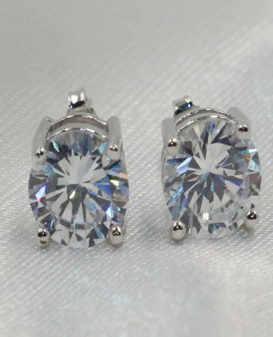 Choucong romantyczne biżuteria kolczyki na ślub Elegancki 925 Srebrny kolor 5a Cubic Cyrronia Stone CZ Diamond Earring G5758328