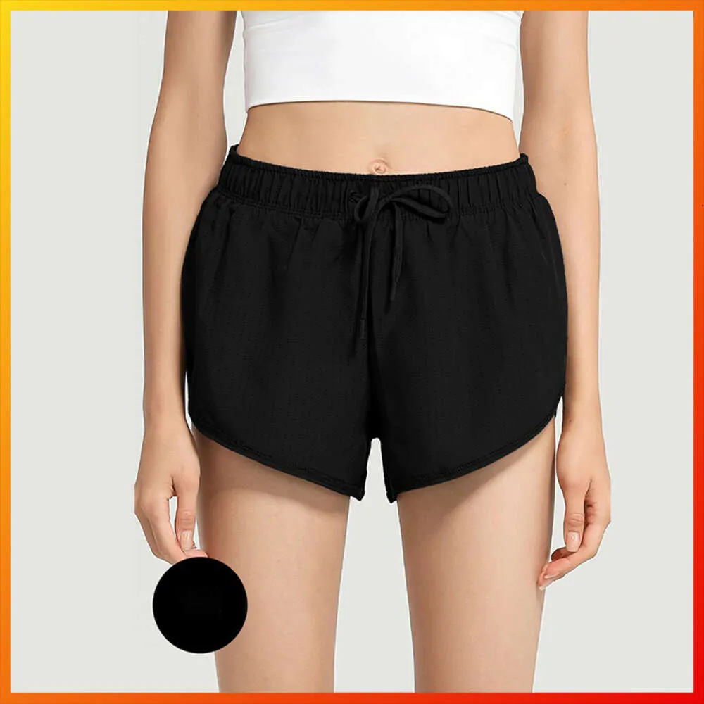 Lu Lu Align With Fashion Sport Yoga Lemon LL Shorts With Inner Lining Running Fitness Shorts Quick Drying Jump Rope Badminton Shorts