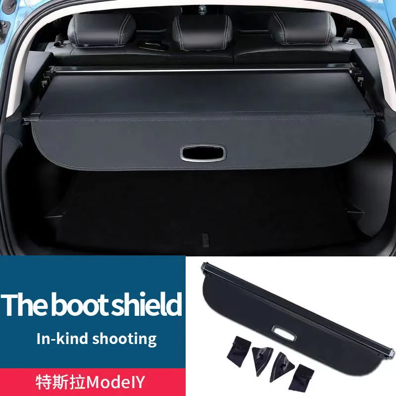 Tesla Model-Y trunk hood retractable shade storage panel privacy curtain cover ugly tailgate conversion device curtain waterproof belt handle installation