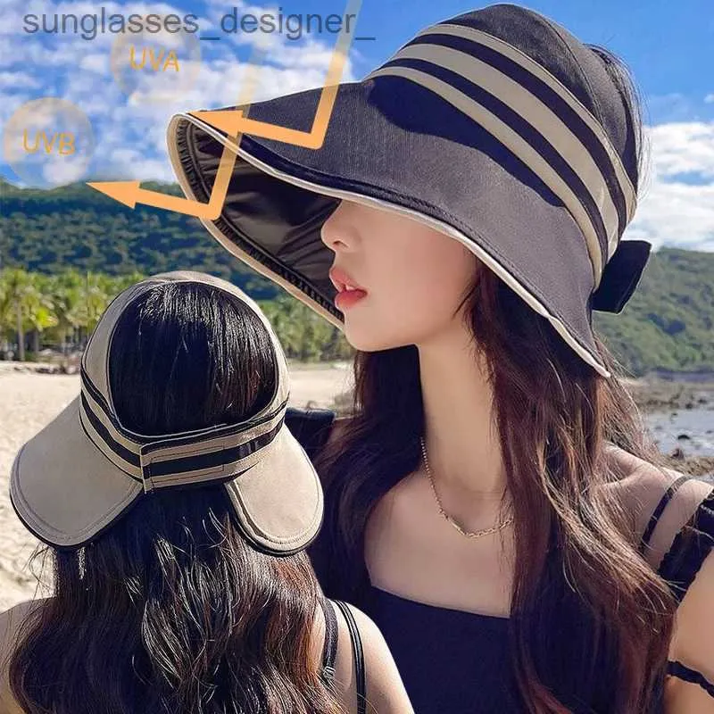 Visors Summer Women Bucket Hat UV Protection Sun Hats Solid Color Soft Foldable  Wide Brim Outdoor Beach Panama C Ponytail CsL231214 From  Sunglasses_designer_, $5.52