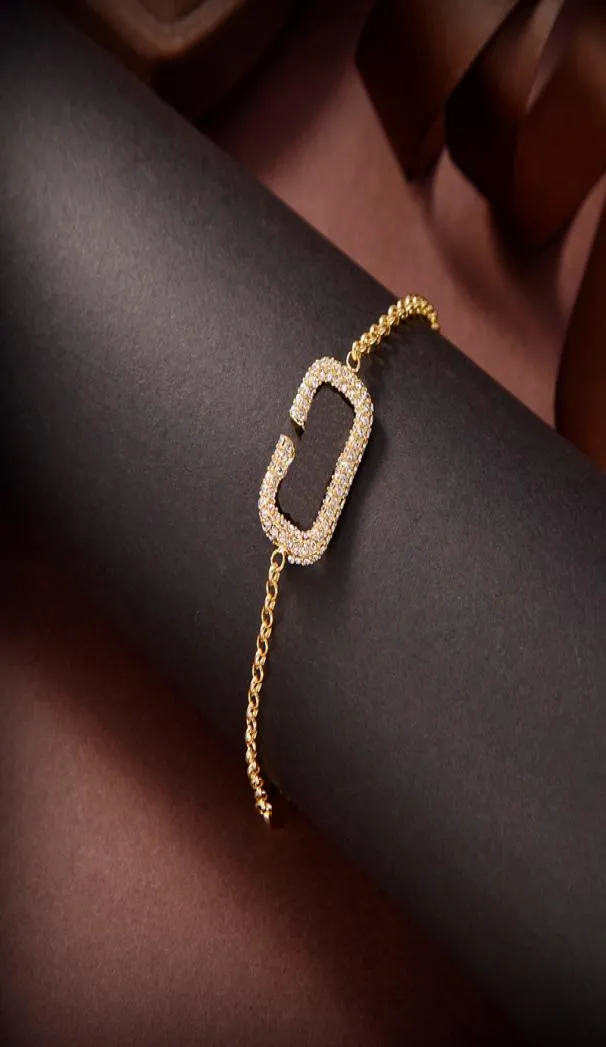Eleganti gioielli in bracciale a braccialetto dorato per braccialetti a catena di diamanti da donna Bracciale di lusso Bracciale di alta qualità 22032466132