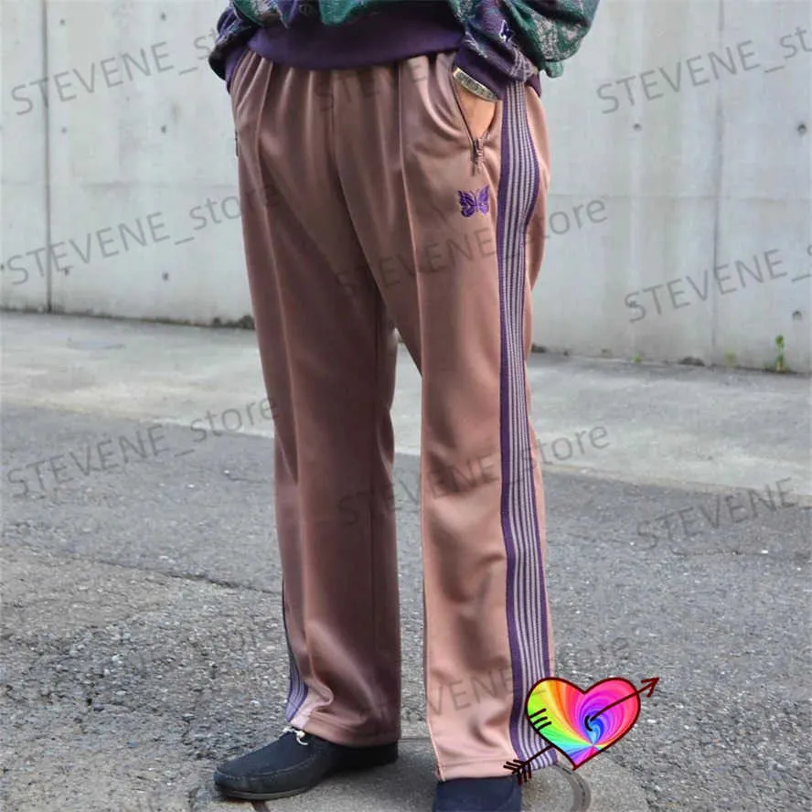 Grey Green Singles Needle Pants Men Women Best Quality Striped Embroidery  Butterfly Needles Track Pants Awge Pants T220721 From Sts_012, $30.24 |  DHgate.Com