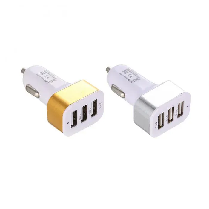 Universal Triple USB Car  Adapter USB Socket 3 Port Car- 3.1A 2.1A 1.1A for Phone