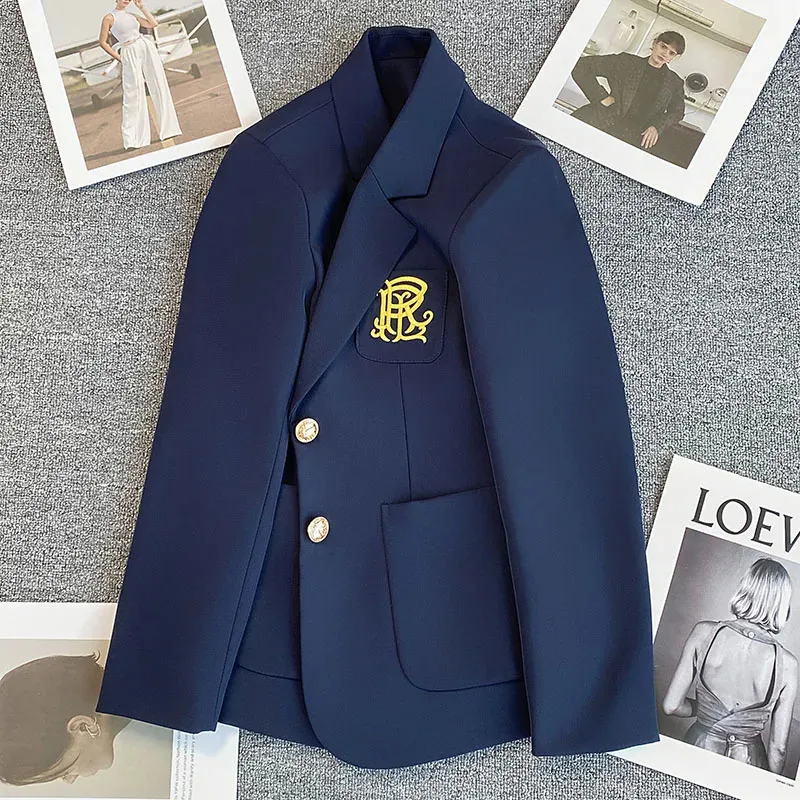 Womens Suits Blazers Navy Blue Blazer Jacket... From Pu05, $47.69 |  DHgate.Com