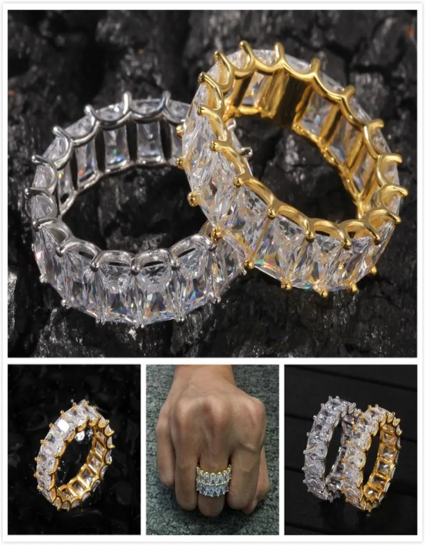 Spersonalizowane 925 srebrne srebrne blingbling Cz Cubic cyrkonia Wedding zaręczynowy pierścionek zaręczynowy dla pary hip hop raper biżuterii