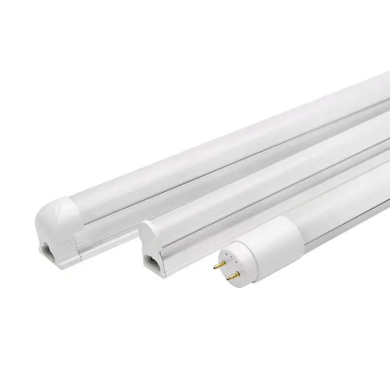 LED -rör T8 T5 -fixturer Fästet 10W 60cm 120 cm 2Fet fluorescerande ljusrörslampa varm kall vit röd blå 600 mm T8 rörbelysning