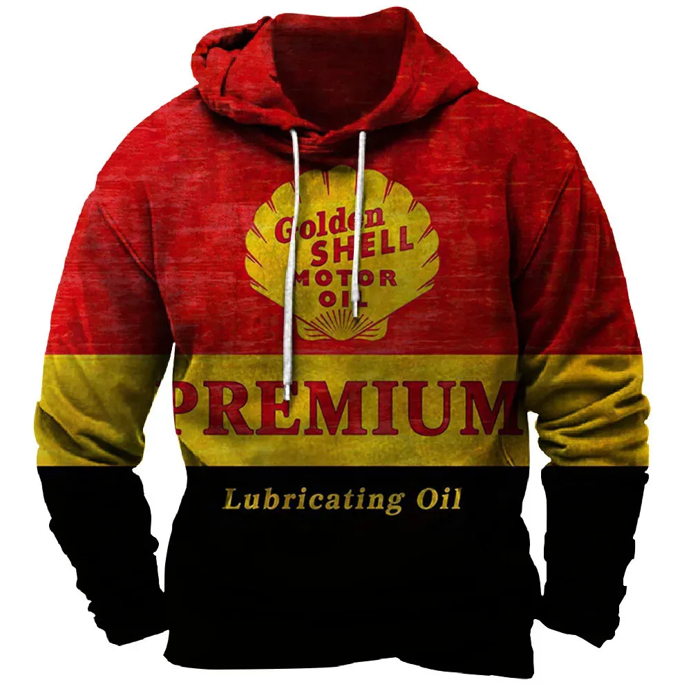 Felpa Uomo Leggera Con Cappuccio, Senza Zip, Cotone Vintage, Sweatshirt Invernale Manica Lunga