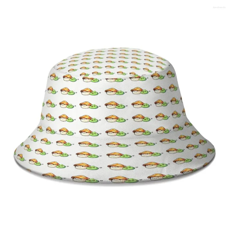 Berets Pilz- und Slime Maplestory Maple Story Game Eimer Hut für Frauen Männer Teenager falten Bob Fisherman Hats Panama Cap