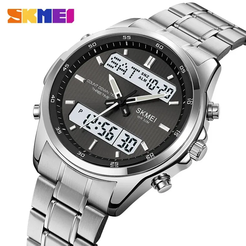 Montres-bracelets SKMEI 2049 mode montres numériques hommes compte à rebours lumière Sport montre étanche hommes horloge militaire relogio masculino 231214