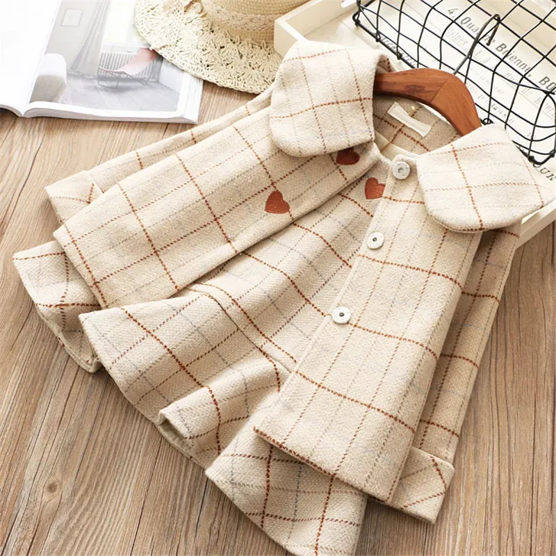 Set di abbigliamento Neonate Autunno Inverno Capispalla per bambini Abito 2 pezzi set per bambini Abiti da principessa Abiti da completo 231213