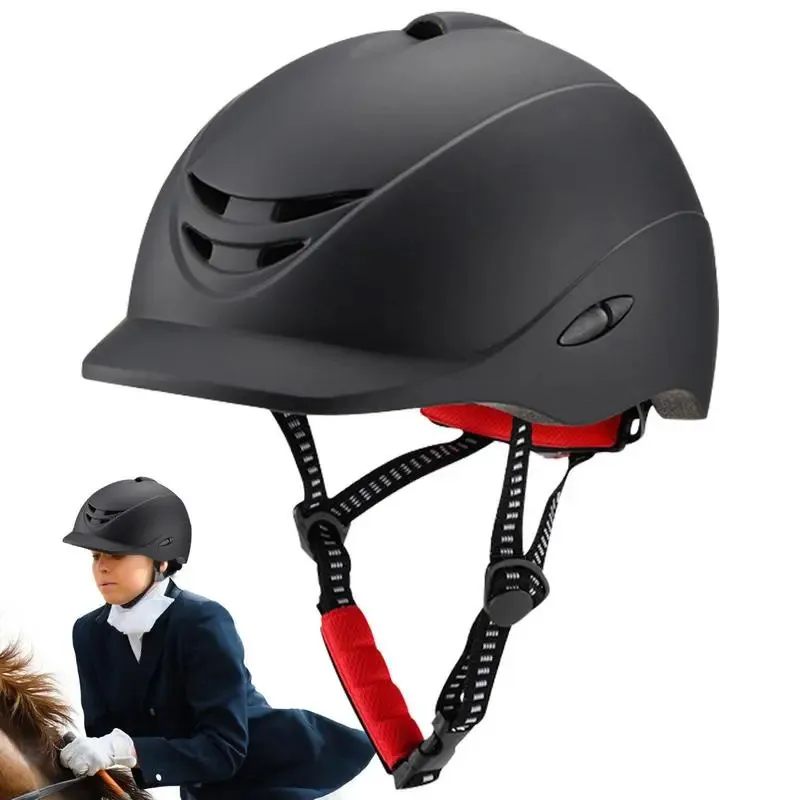 Caschi da sci Ultraleggero Casco da equitazione per bambini per adulti Cappello da cavaliere regolabile Cappello protettivo di sicurezza per adolescenti 231213