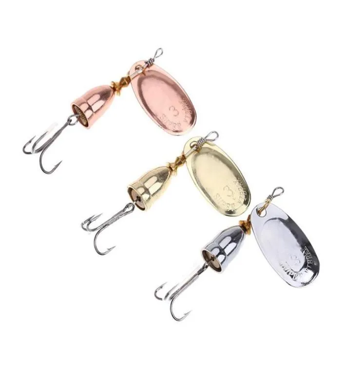 New SPINNER Metal Laser bait 6Sizes 3Colors Spin sequins Spinnerbaits Spoons bait Fishing VMC Hook6669563