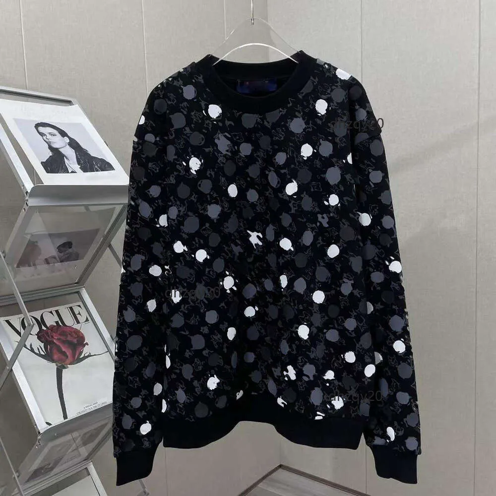 herrtröja tröja franska märke 1v polka dot tröjor herr jackor designer tröja bomullsskjorta män kvinnor avslappnad tröja skjorta