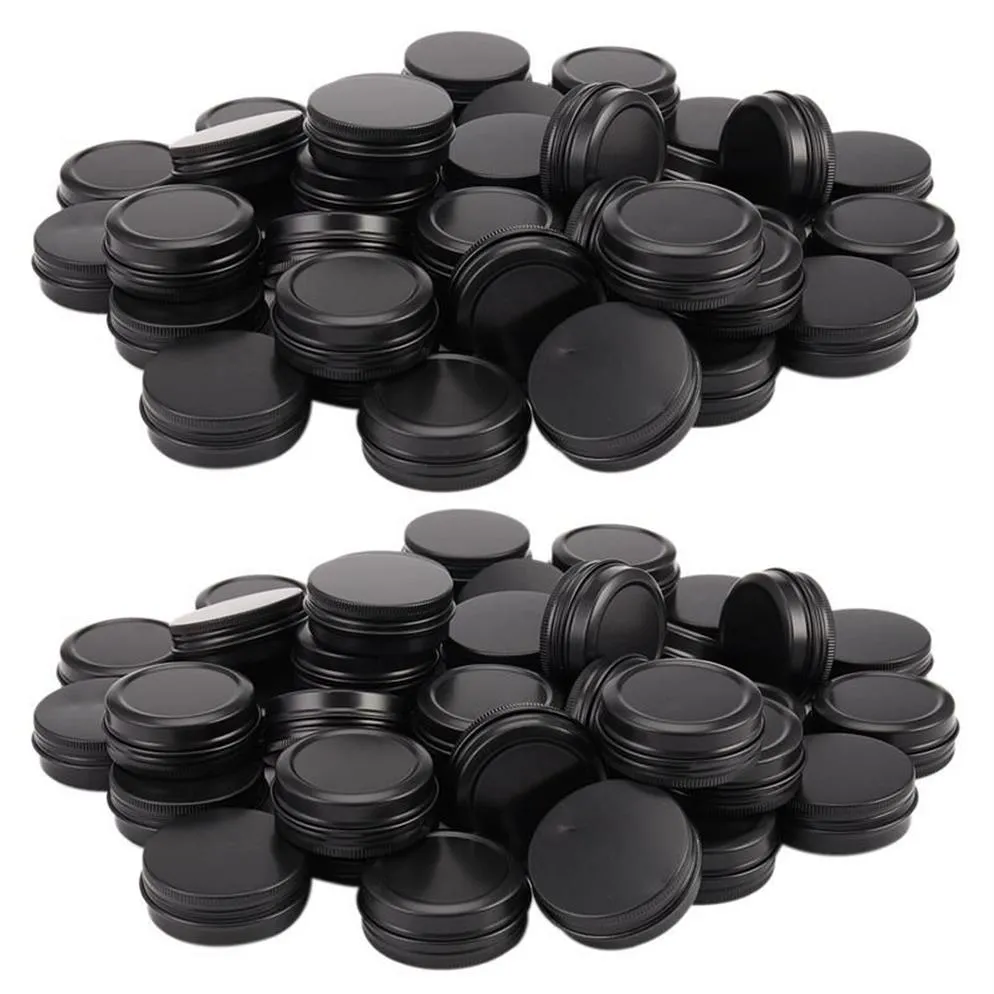 Opbergdozen Binnen Aluminium Tin - 80 Pack 1oz 30g Ronde metalen container Schroef Top Cosmetisch monster Containers Kaarden2429