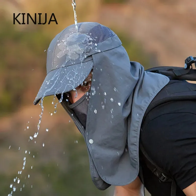 Cycling Caps Masks Foldable Quick Drying Waterproof 360° Visor Hat