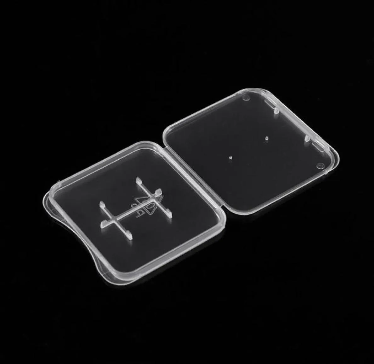 2 I 1 Standard Memory Pack Box Case Holder Micro SD TF -kortlagring Transparent plastlådor5762325