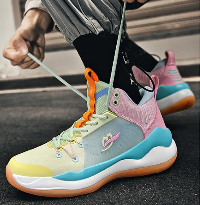 Yeni yüksek kaliteli moda trend basketbol ayakkabıları anti-slip dayanıklı basketbol ayakkabı erkek kadın çiftleri gündelik spor ayakkabı 36-45