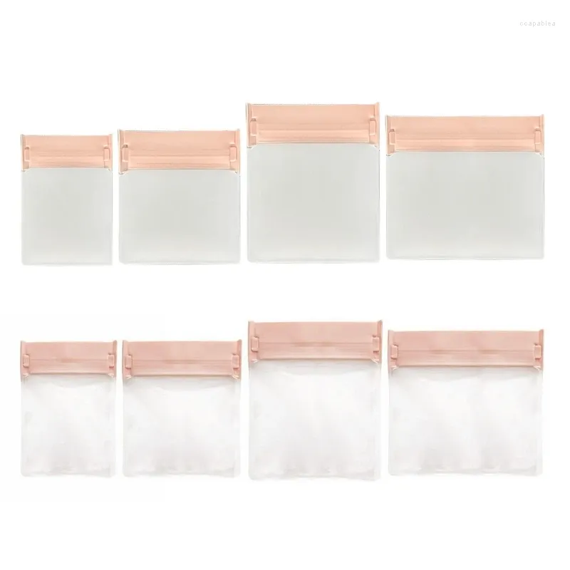 Storage Boxes Pack Of 50 Clear/Abrazine Jewelry Bags Reusable Containers For Organizing Bracelets Necklaces Rings Earrings