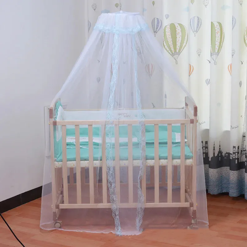 Crib Netting Flash Sale Universal Folding Mosquito Net Round Banopy Dome Baby Bed Cot Decor Decor Enfant Bedding Cradle 231213