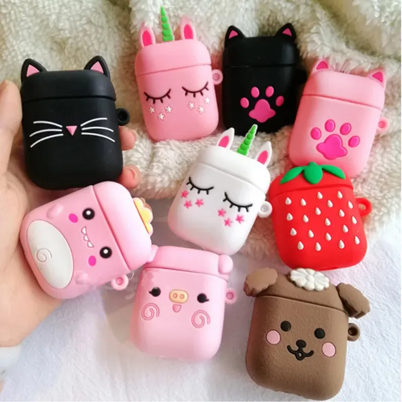 Headphone accessories lovely cartoon cases for   case airpod 2 3 pro earphone  box protective cover