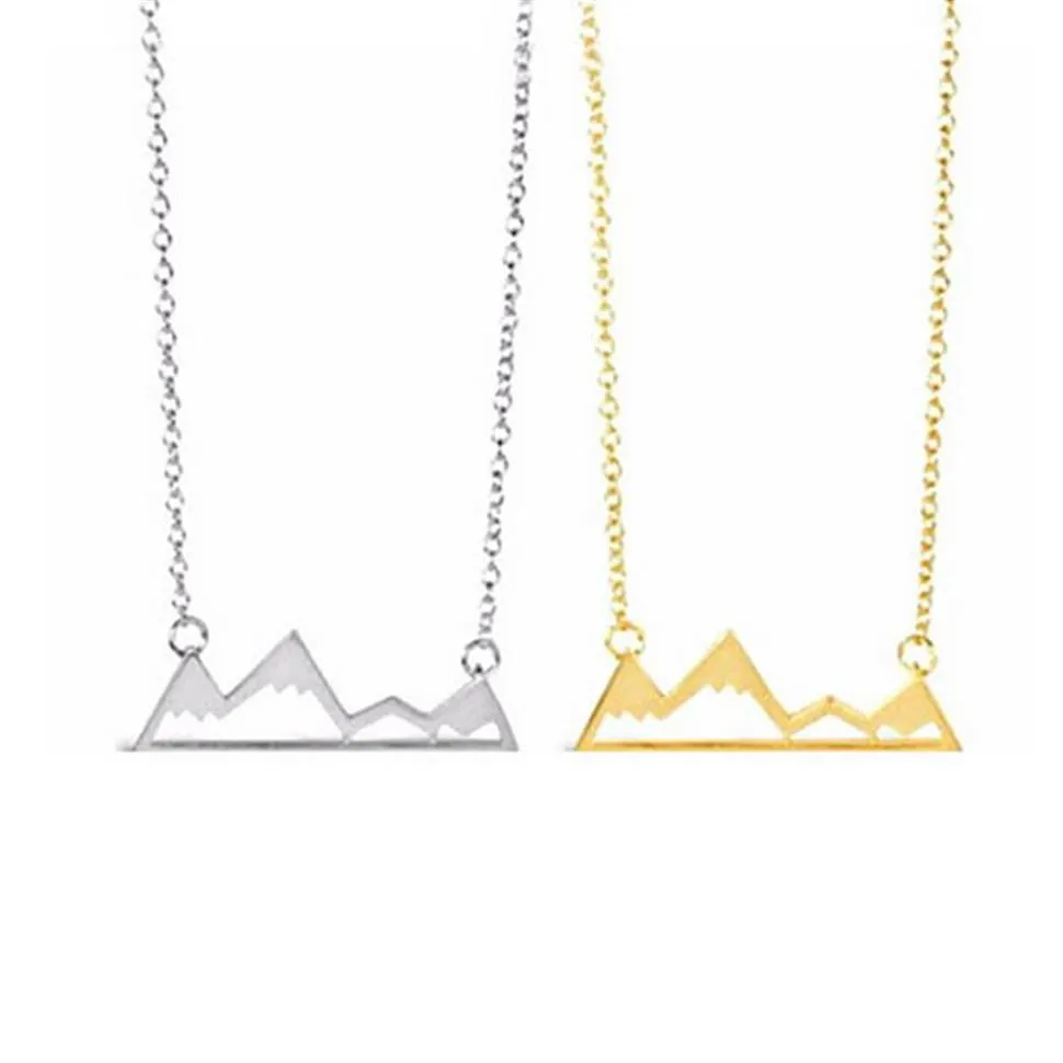Everfast Whole 10Pc Lot Necklaces & Pendants Dainty Snowy Mountain Top Necklaces for Women Mountain Necklace Women Gift EFN037236O
