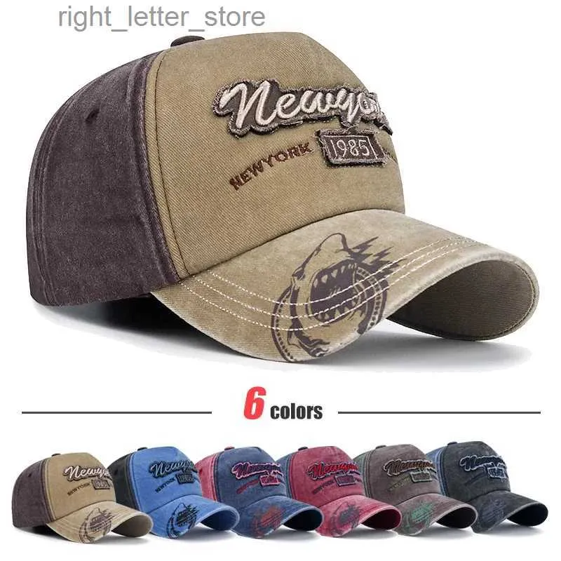 Ball Caps 6 Kleuren Nieuwe Unisex Gewassen Distressed Craft Patch 3 Dimensionaal Borduurontwerp Baseball Cap YQ231214