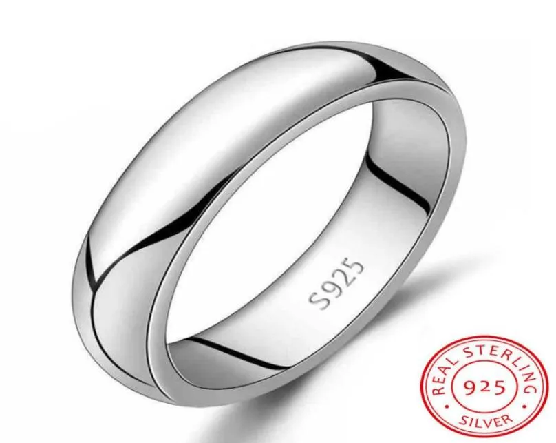Anéis de casamento clássicos de prata pura para mulheres e homens, acessórios de vestido de moda, joias de prata esterlina 925 inteiras RSY9257910576