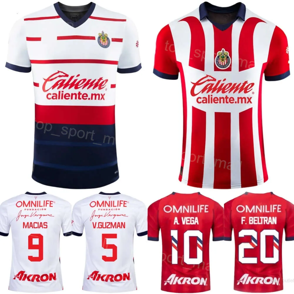 Club Team 23-24 Men Soccer CD Chivas Guadalajara Jerseys 14 Marin 20 Beltran Padilla 28 Gonzalez Orozco Sepulveda Mozo Alvarado Guzman Calderon Football Shirt Kits