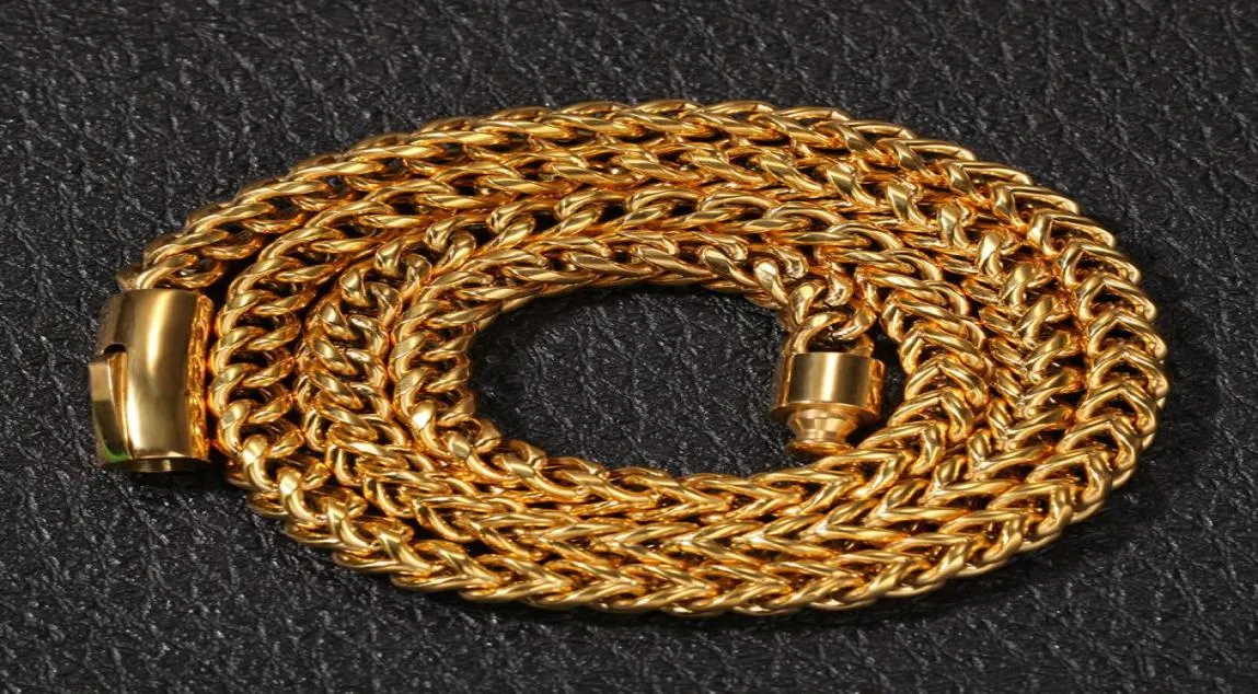 Herenkettingen kettingen voor hiphoptop -kwaliteit roestvrijstalen franco ketting ketting ketting mode hiphop mannelijke juwelier Accessorie2694100