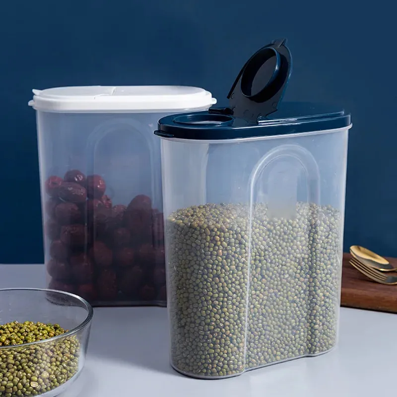 Organizzazione di stoccaggio della cucina 1Pc Pratico serbatoio sigillato per cereali Dispenser per cereali da cucina Contenitore per alimenti secchi 231213