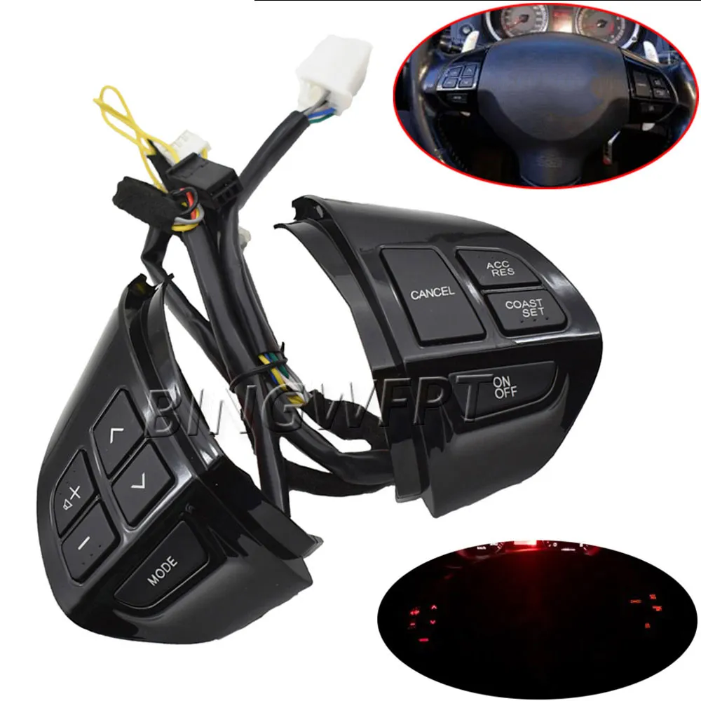 Piano Black Color Bluetooth Phone Cruise Control Steering Wheel Switch wire with 10pins For Mitsubishi ASX Pajero/Montero Sport L200 Outlander 2006 2007-2012 Laner