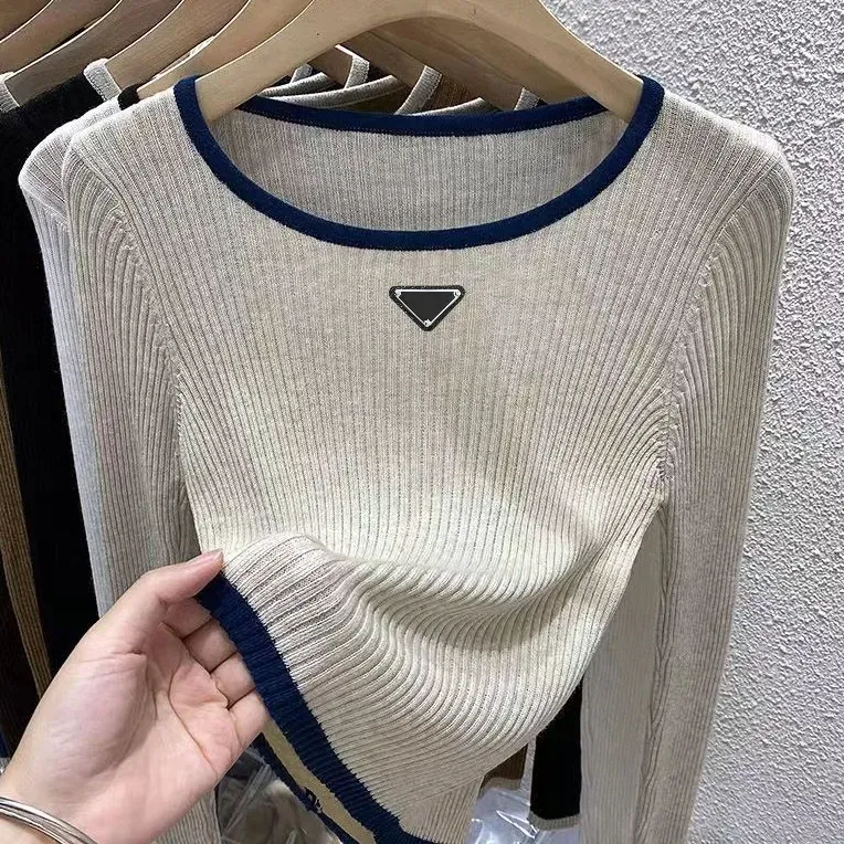 Женские свитера, вязаный свитер 2023, осень-зима, с круглым вырезом и длинными рукавами внутри, свободные топы, топы без подкладки, Ms Render, для женщин больше 4666