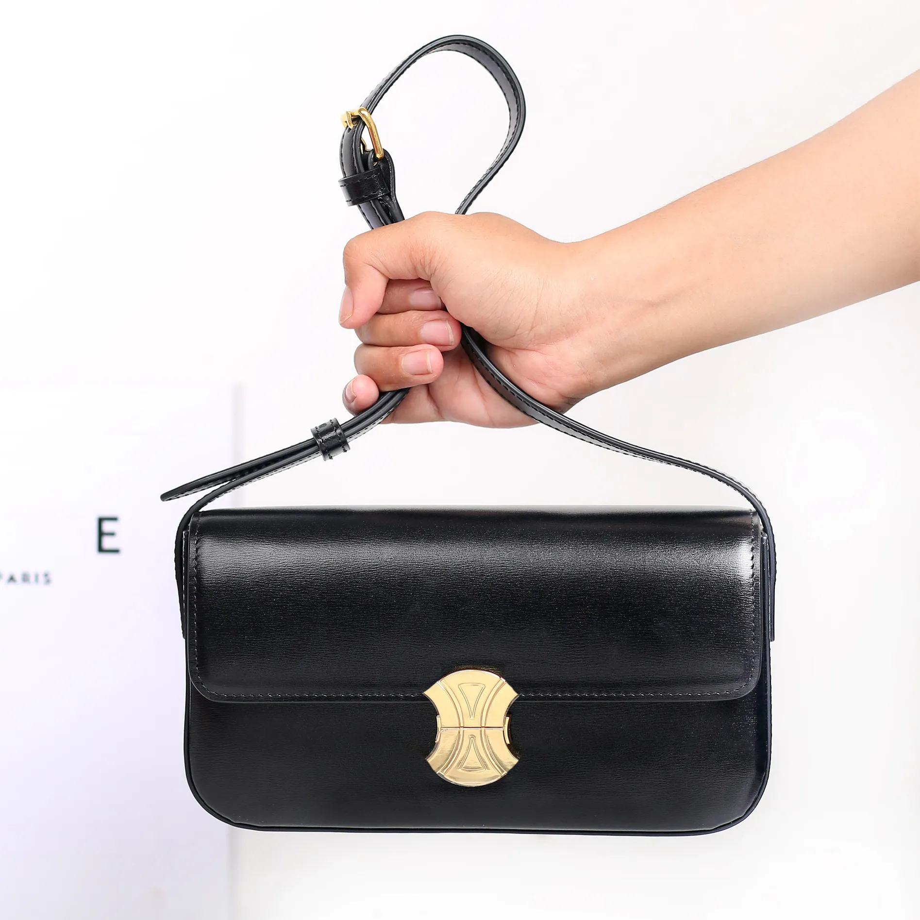 Spiegelkwaliteit ontwerpers tas zwarte tiener triomphe crossbody tassen dames stokbrood schoudertas luxe tas lederen tas tas man ketting koppeling envelop reistas