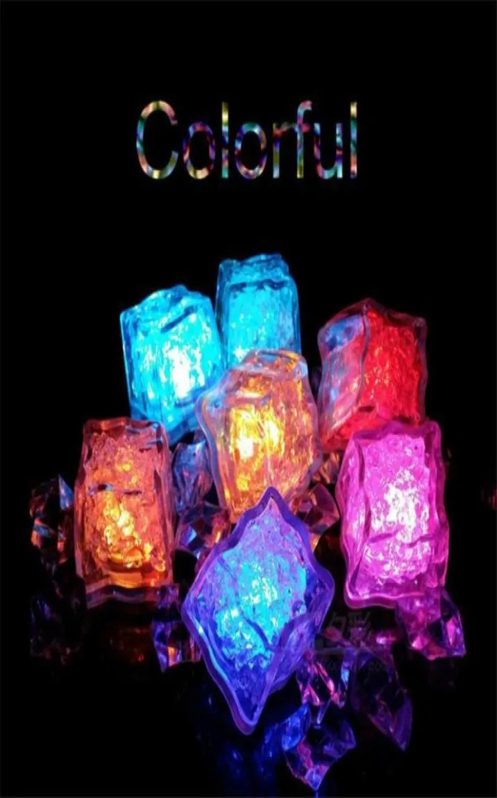 LED Light Polychrome Flash Party Lights Glowing Ice Muber Blinking Flashing Decor Lighss Up Bar Club Wedding3901214