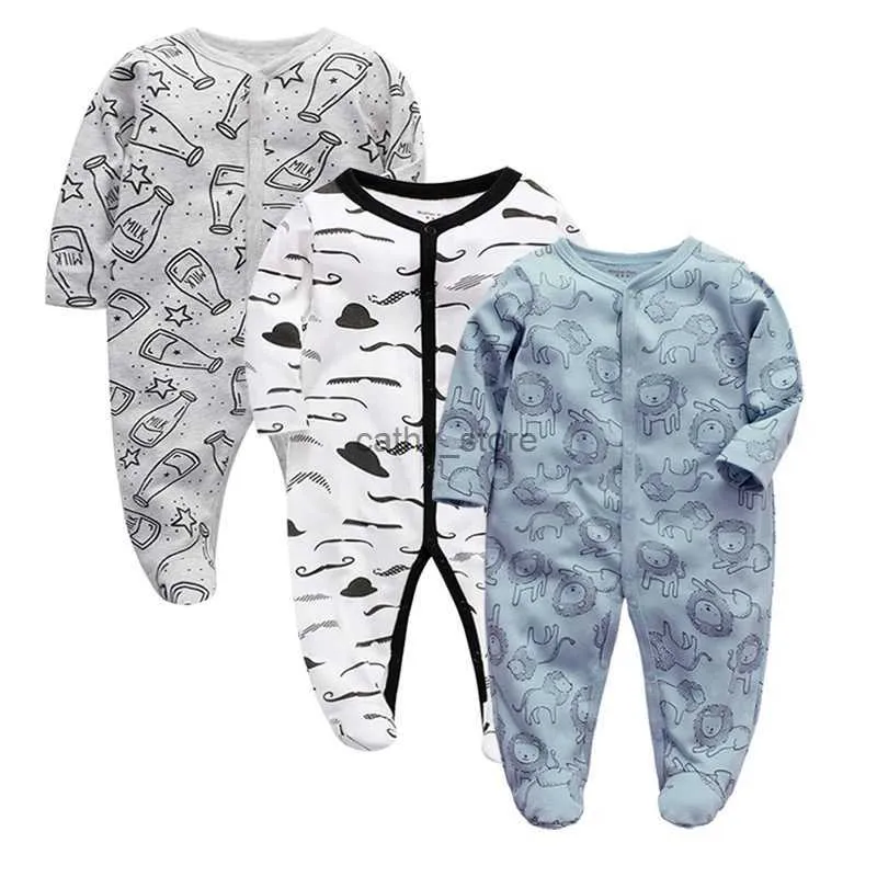 Strampler Neugeborenen Baby Frühling Kleidung 2/3 stücke Baby Jungen Mädchen Strampler Langarm Kleidung Roupas Infantis Menino Overalls KostümeL231114