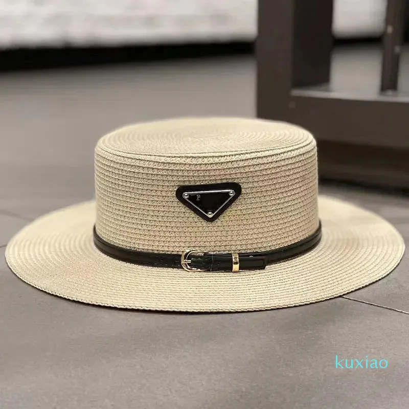 2023 Designer Straw Hat Luxury Gentleman Cap Summer Beach Fashion Men's and Women's Casual Bucket Fashion Belt