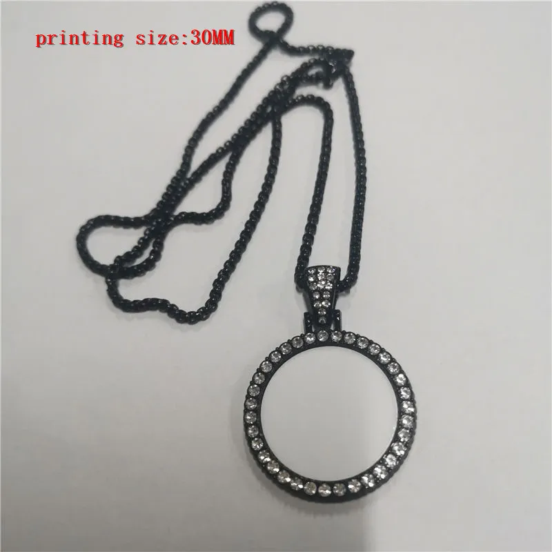 20pcs Sublimation Blank Necklaces Pendants Hot Transfer Printing