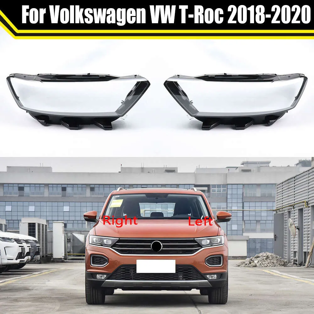 Car Transparent Headlight Glass Shell Lamp Shade Headlamp Lens Cover Lampshade Case for VW T-roc 2018 2019 2020