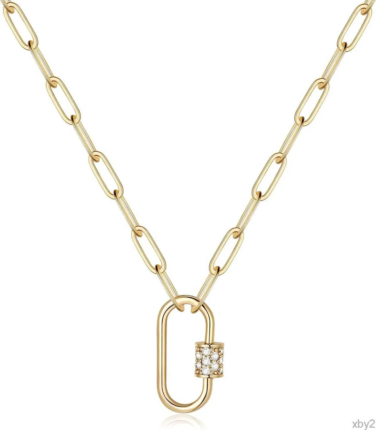 Ожерелья с подвесками Turandoss WomensGoldPaperC LipC HainN ecklace14 KGoldPlatedИзысканныйPaperCl ipChainNe cklaceMe dalEv ilEy eSt arLightningHe artB terfly