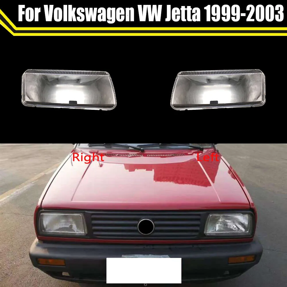 Phares avant de voiture, abat-jour Transparent, coque de phare, lentille de couverture en verre pour VW Jetta 1999 2000 2001 2002 2003