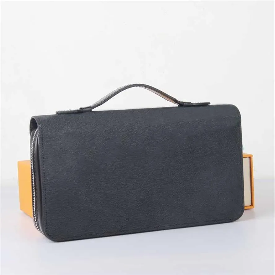 mens wallets single zipper mens wallet high quality black waterproof canvas Long Wallet card holder men handbag with orange box ca2648