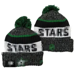 2023 Stars Hockey Beanie North American Team Side Patch Winter Wool Sport Knit Hat Skull Caps A0