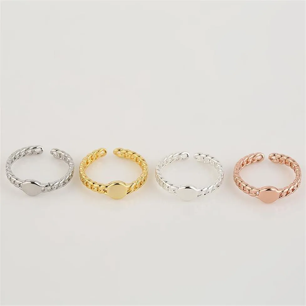 Everfast Whole 10pc Lot Mignon Montre En Forme D'anneaux Filaire Bande Argent Or Rose Plaqué Or Simple Bague De Mode Pour Femmes Fille Can198r