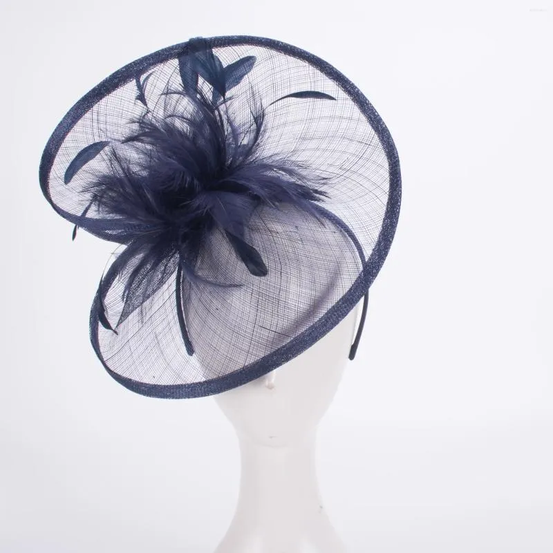 Femmes Kentucky Derby Sinamay soucoupe fascinateurs mariage église course chapeaux bandeau casque T470
