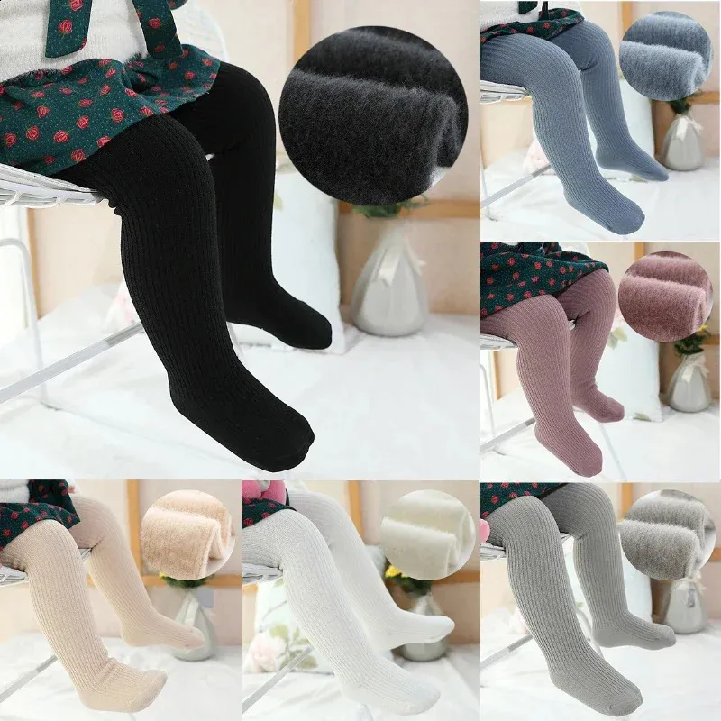 Chaussettes pour enfants Pantalons et jambes serrés pour filles épaisses d'hiver Chaussettes chaudes en laine pour enfants de 06 ans Collants pour filles Vêtements pour enfants d'automne 231214