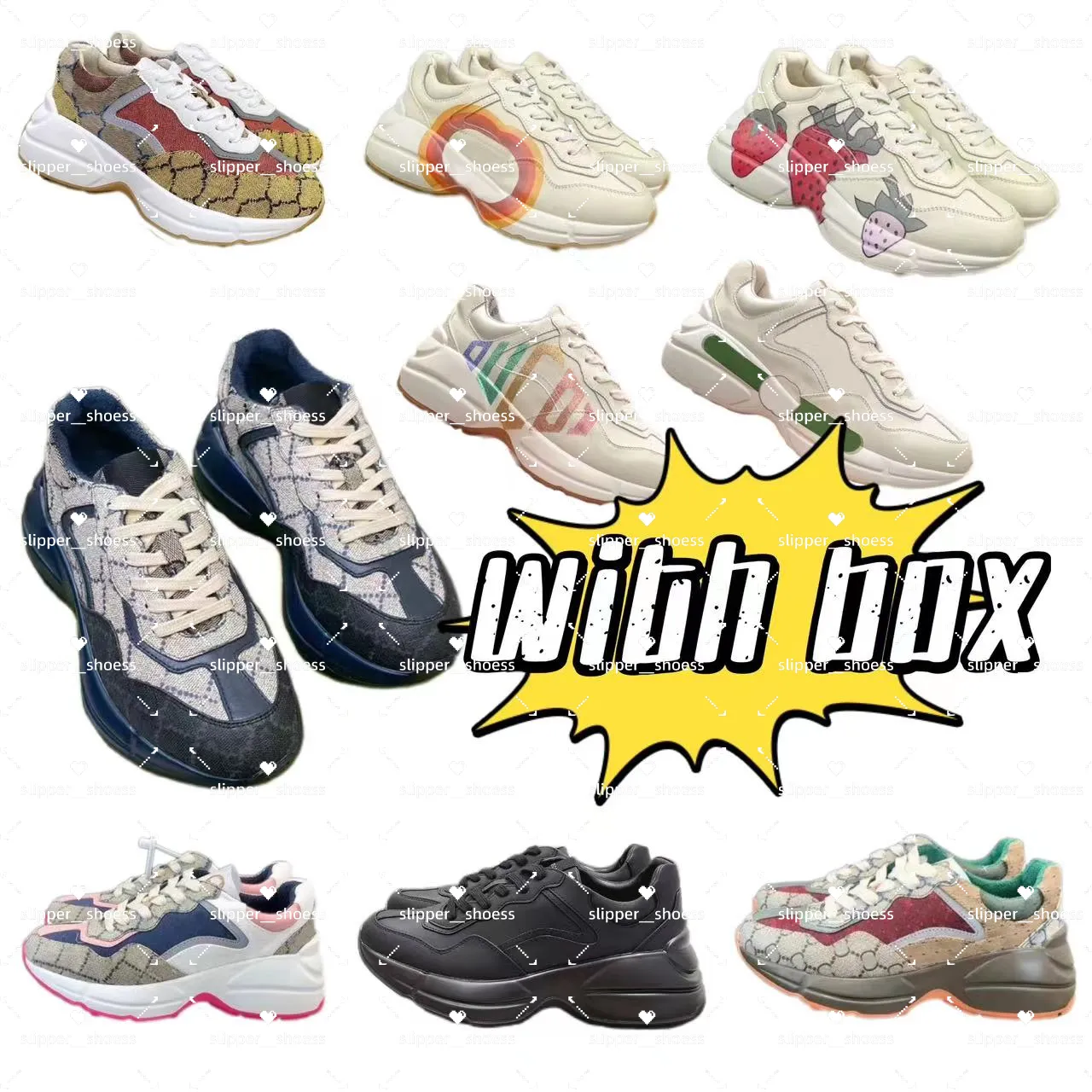 디자이너 신발 럭셔리 스니커즈 신발 패션 캐주얼 신발 베이지 색 남성 운동화 레트로 인쇄 상자 크기 35-45