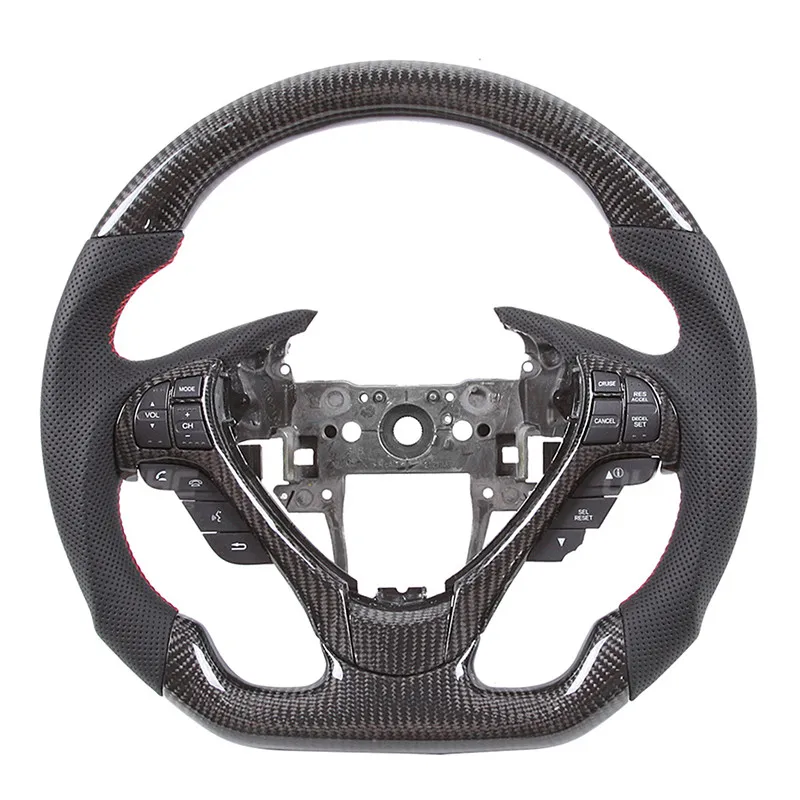 Volant de voiture en Fiber de carbone Compatible avec les accessoires automobiles Honda Acura II