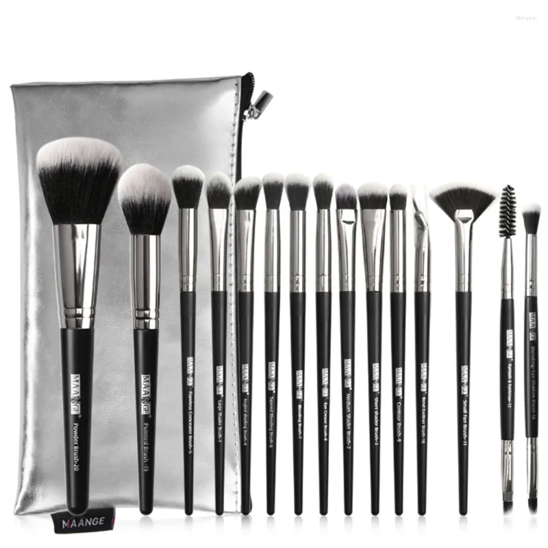 Pincéis de maquiagem 15 PCs Soft Fluffy Set para Cosméticos Fundação Blush Pó Sombra Kabuki Blending Brush Beauty