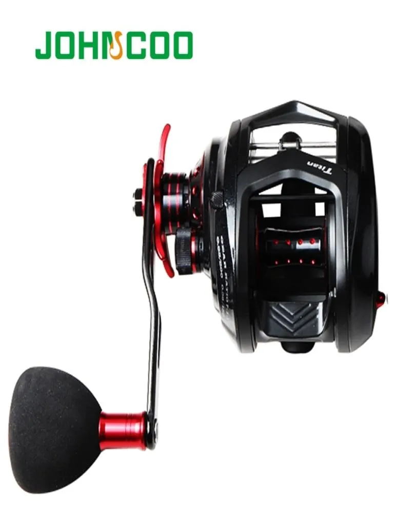 Johncoo Fishing Reel för Big Game 12 kg aluminiumlegering Body Max Power 711 för lätt jiggingrulle som kastar fiske 111 2201188203292